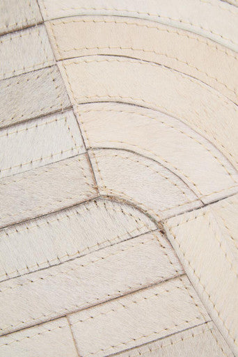 Bosie Safira Small Natural Hair On Leather Rug - Image 4