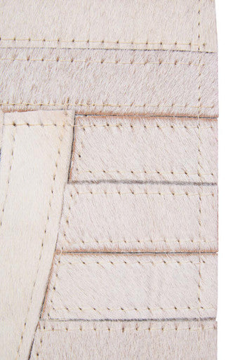 Bosie Safira Small Natural Hair On Leather Rug - Image 5