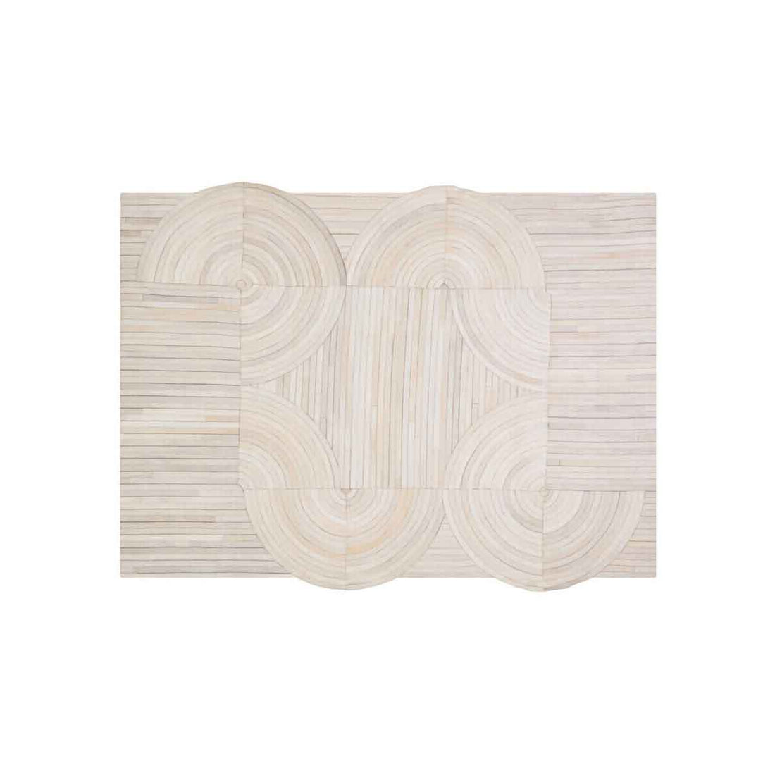 Bosie Safira Large Natural Hair On Leather Rug