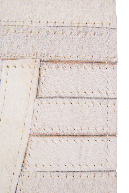 Bosie Safira Large Natural Hair On Leather Rug