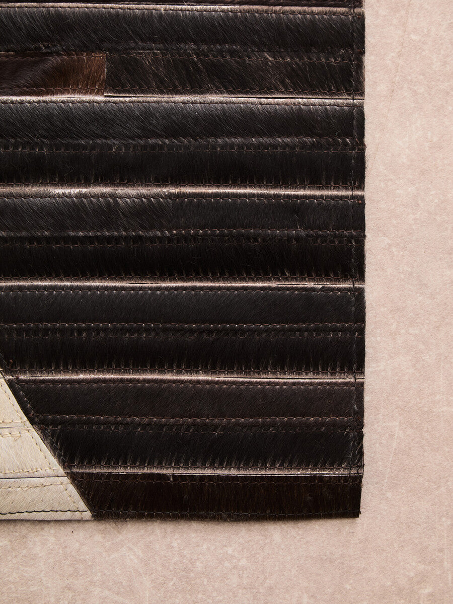 Bosie Safira Small Abstract Hair On Leather Rug - Image 7