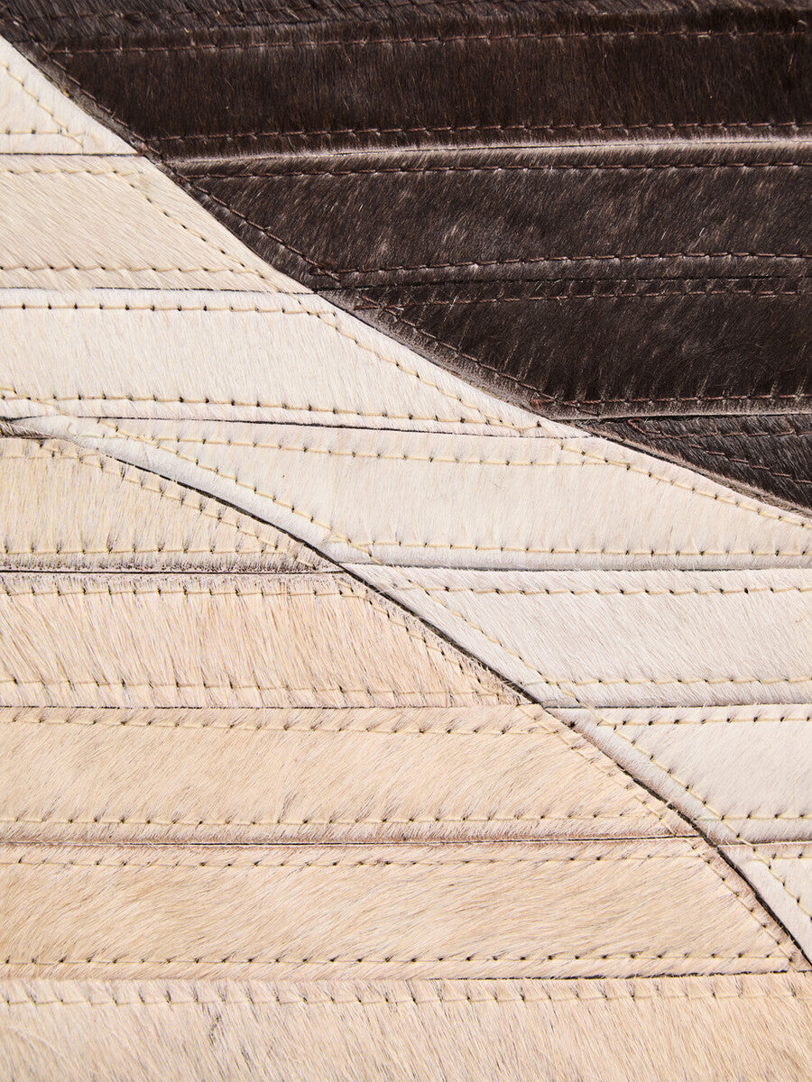 Bosie Safira Small Abstract Hair On Leather Rug - Image 9