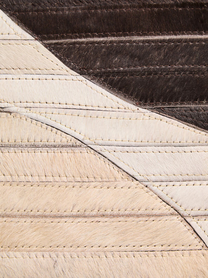 Bosie Safira Small Abstract Hair On Leather Rug