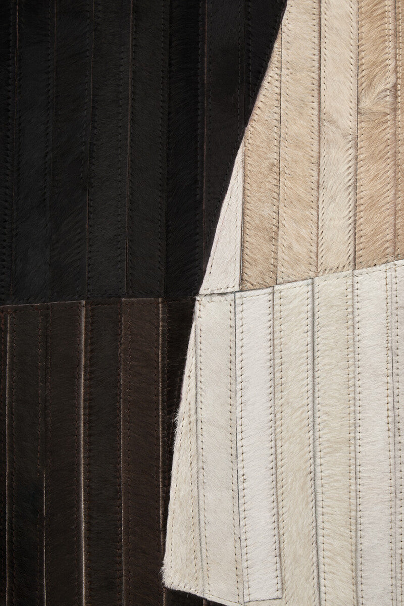 Bosie Safira Large Abstract Hair On Leather Rug - Image 7