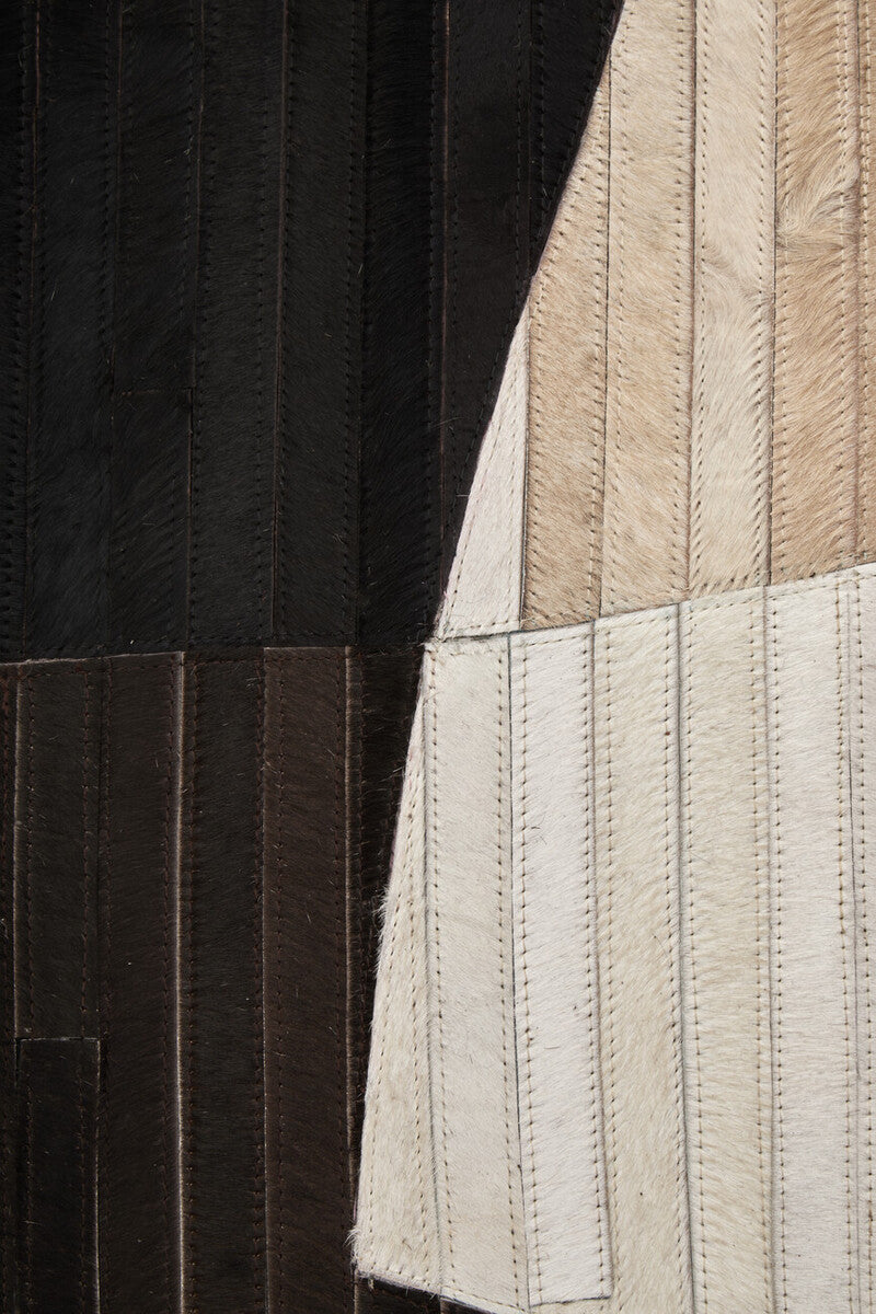 Bosie Safira Large Abstract Hair On Leather Rug - Image 6