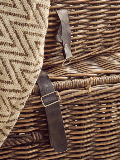Argento Brown Rattan Storage Trunks -Set of 3