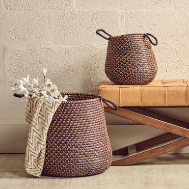 Bora Set of 2 Round Storage Baskets
