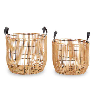 Set of 2 Natural Rattan Baskets | Batu