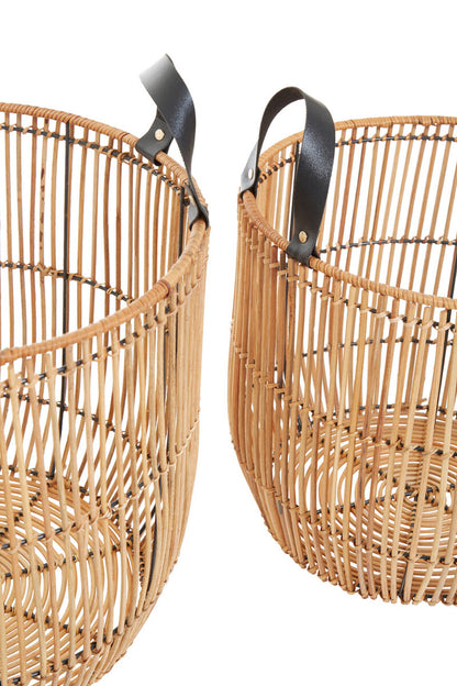 Batu Set Of 2 Natural Rattan Baskets