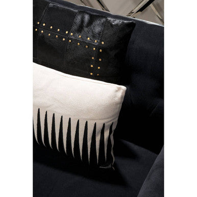 Bosie Hampstead Leather Effect and Linen Natural Cushion