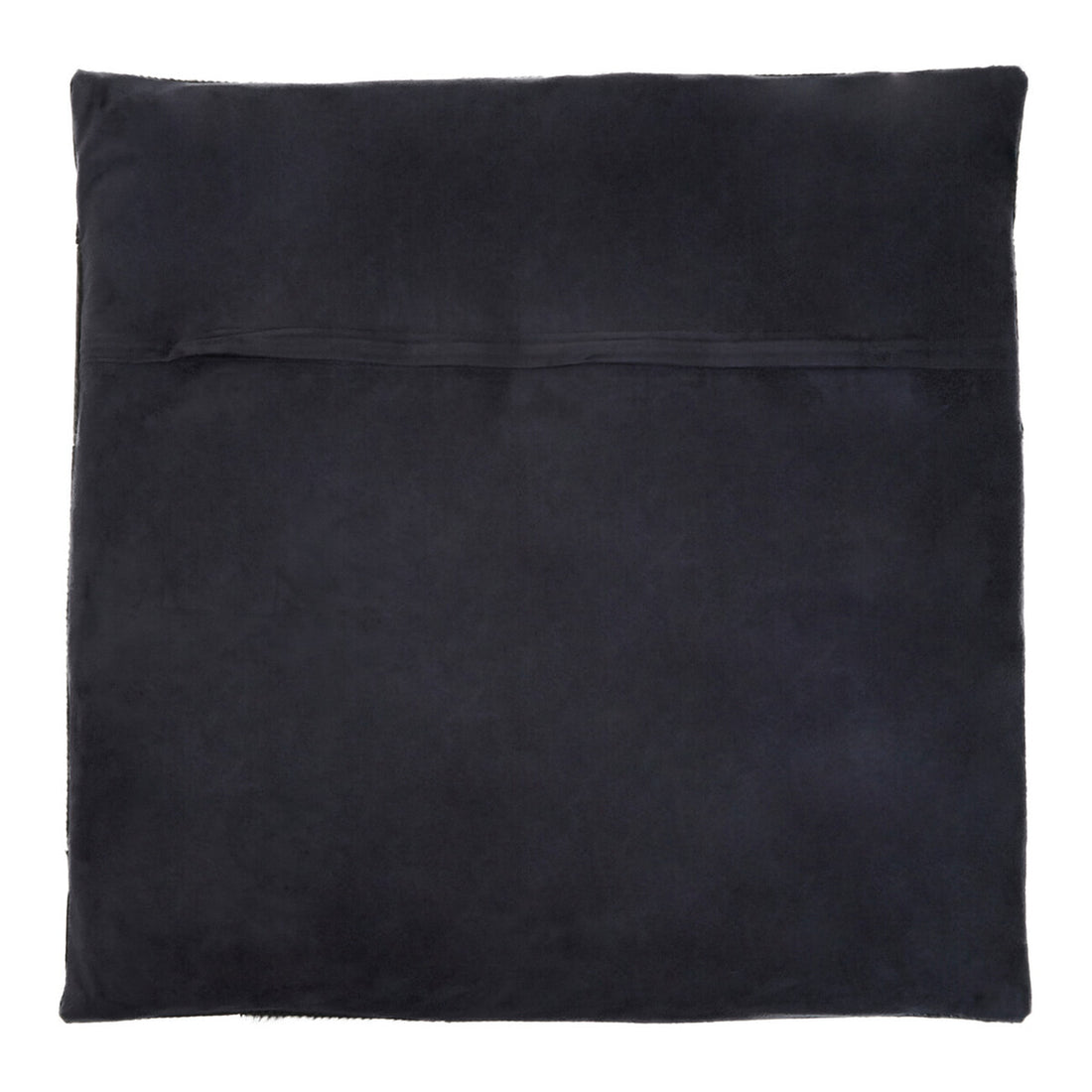 Bosie Safira Black Hair on Leather Patchwork Cushion - Image 3