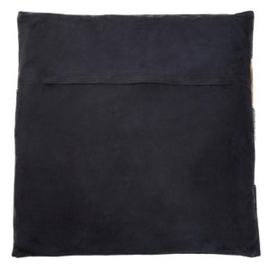 Bosie Safira Neutral Colourblock Hair on Leather Patchwork Cushion