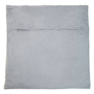 Bosie Safira Grey Hair on Leather Patchwork Cushion