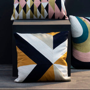 Abstract Pattern Embroidered Cushion | Bosie Ozella