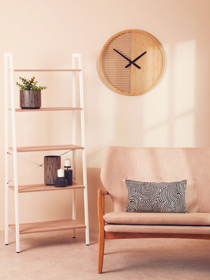 Bosie Ozella Black And White Embroidered Rectangular Cushion