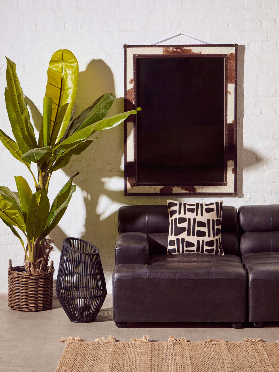 Bosie Ozella Natural And Black Square Cushion