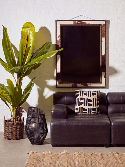 Bosie Ozella Natural And Black Square Cushion