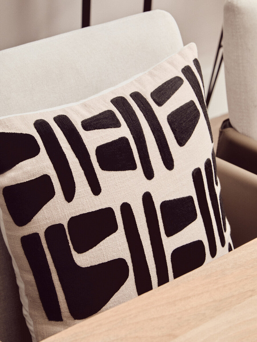 Bosie Ozella Natural And Black Square Cushion - Image 11