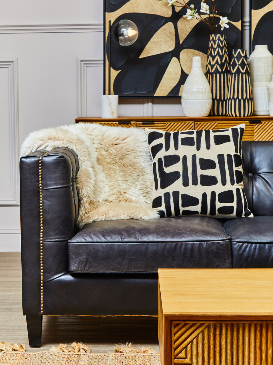 Bosie Ozella Natural And Black Square Cushion - Image 16