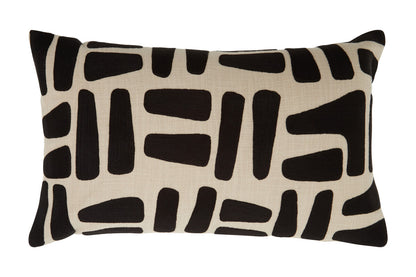 Bosie Ozella Natural And Black Rectangular Cushion