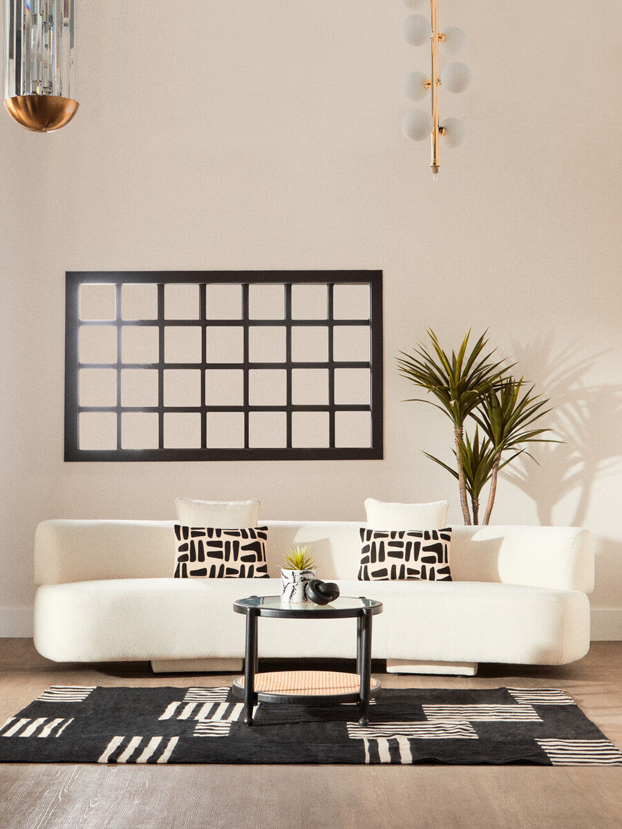 Bosie Ozella Natural And Black Rectangular Cushion