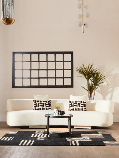 Bosie Ozella Natural And Black Rectangular Cushion