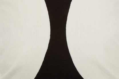 Bosie Ozella Black And White Semi Circular Design Cushion