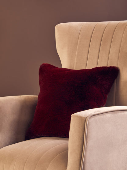 Bosie Lamina Red Wine Square Cushion