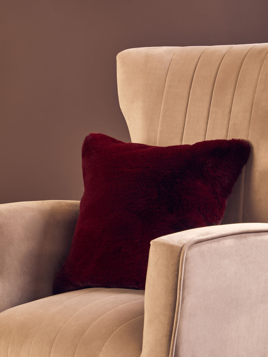 Bosie Lamina Red Wine Square Cushion