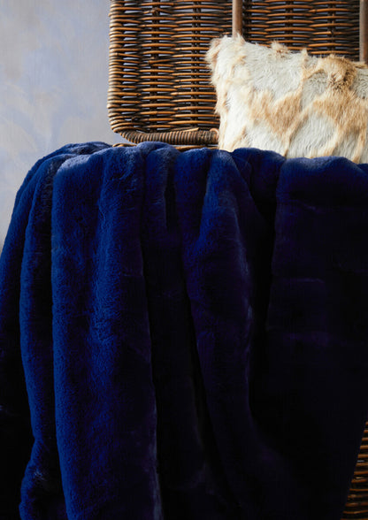 Bosie Lamina Navy Blue Throw