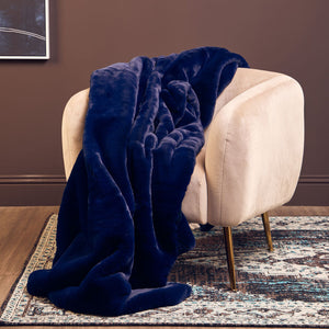Bosie Lamina Navy Blue Throw