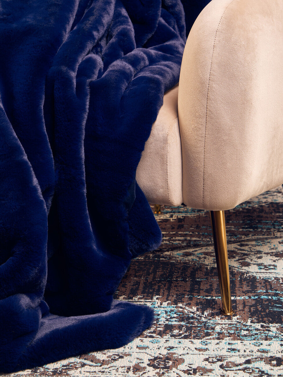 Bosie Lamina Navy Blue Throw - Image 5