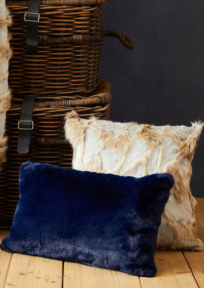 Bosie Lamina Navy Blue Rectangular Cushion