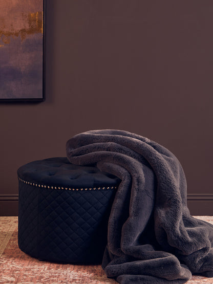 Bosie Lamina Grey Fur Throw