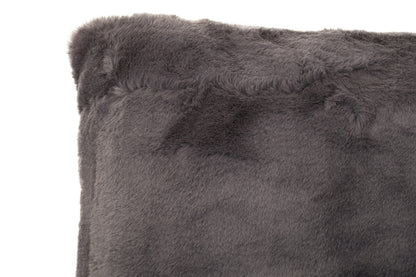 Bosie Lamina Grey Rectangular Fur Cushion