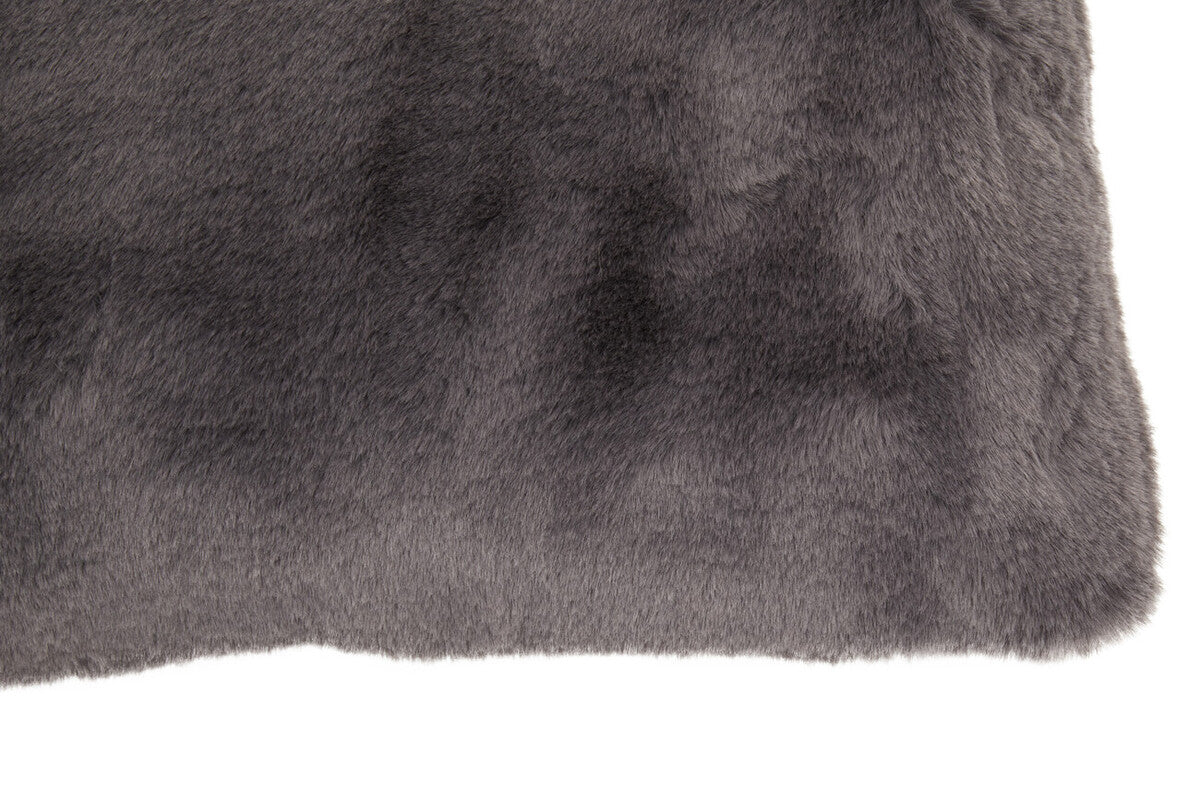 Bosie Lamina Grey Rectangular Fur Cushion