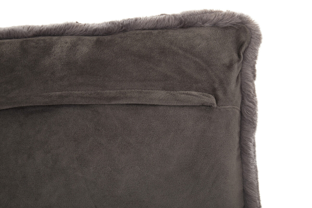 Bosie Lamina Grey Rectangular Fur Cushion