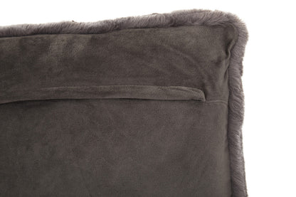 Bosie Lamina Grey Rectangular Fur Cushion