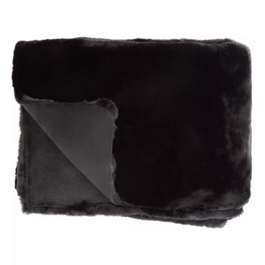 Bosie Lamina Black Fur Throw