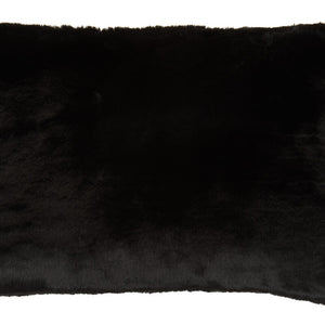 Bosie Black Rectangular Fur Cushion | Lamina