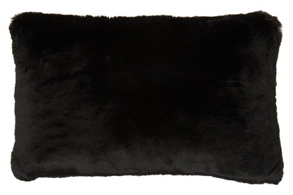 Bosie Lamina Black Rectangular Fur Cushion