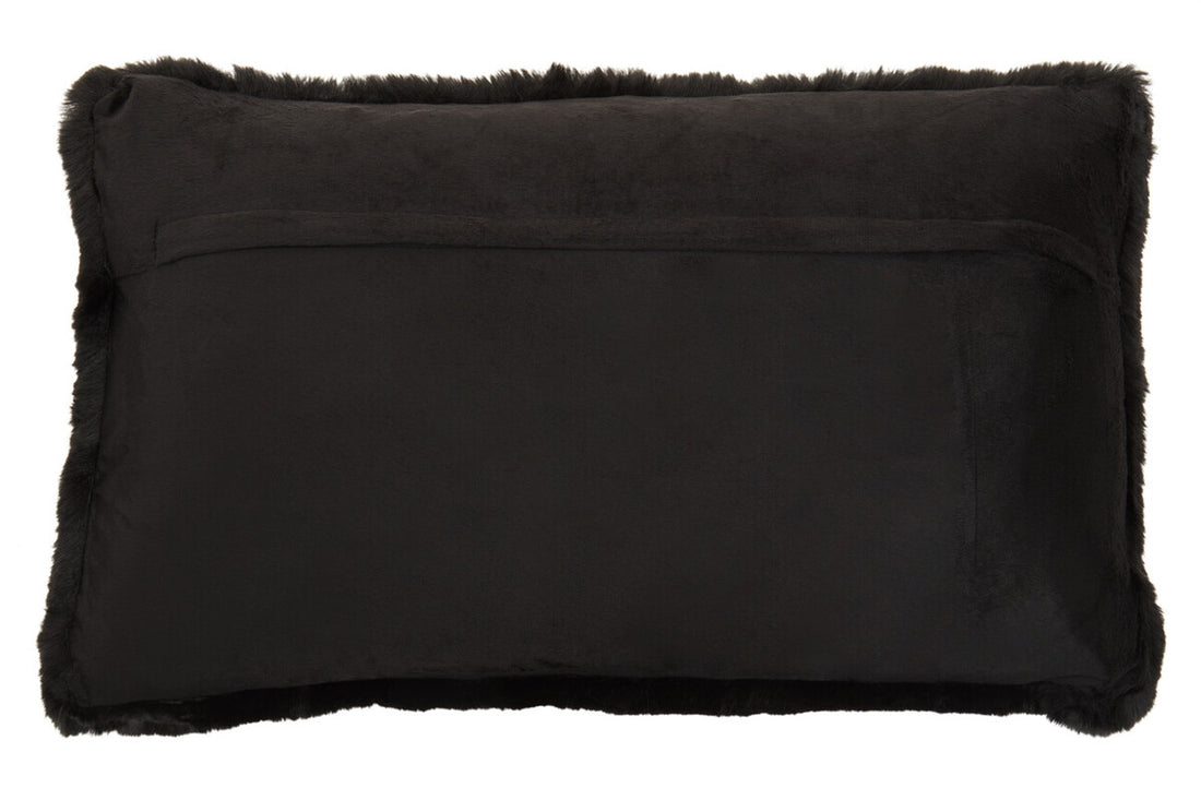 Bosie Lamina Black Rectangular Fur Cushion - Image 3