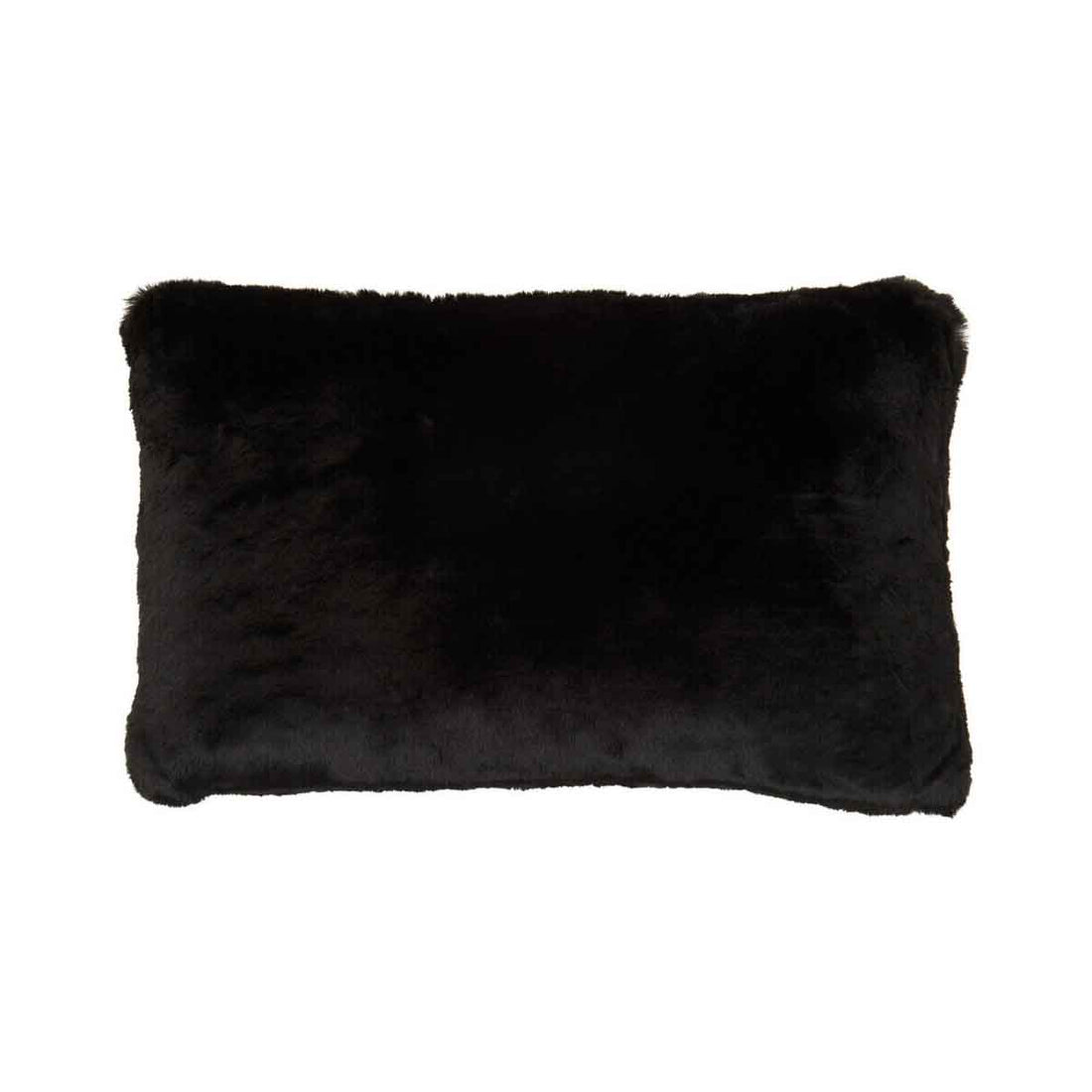 Bosie Lamina Black Rectangular Fur Cushion