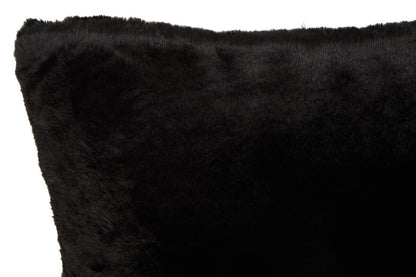 Bosie Lamina Black Rectangular Fur Cushion