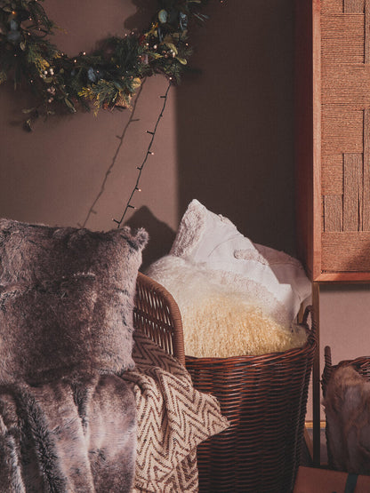 Bosie Lamina Mocha Ombre Fur Throw