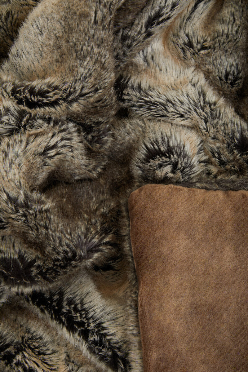 Bosie Lamina Mocha Ombre Fur Throw - Image 20