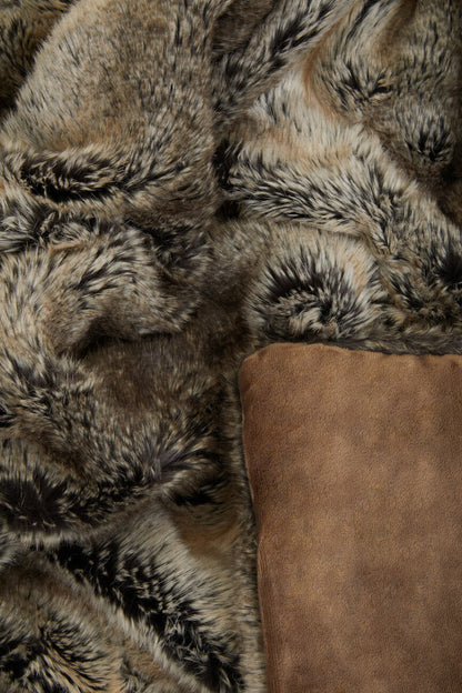Bosie Lamina Mocha Ombre Fur Throw