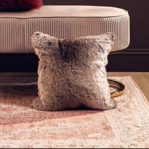 Bosie Lamina Mocha Ombre Square Fur Cushion