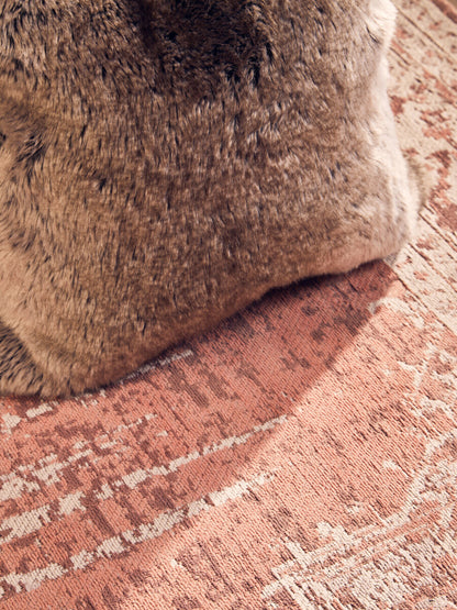 Bosie Lamina Mocha Ombre Square Fur Cushion