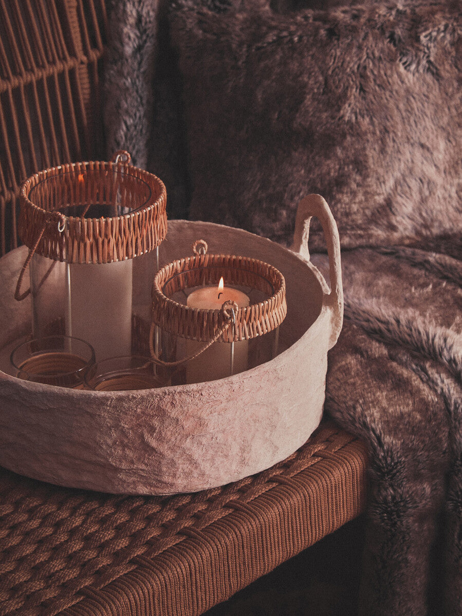 Bosie Lamina Mocha Ombre Square Fur Cushion - Image 17